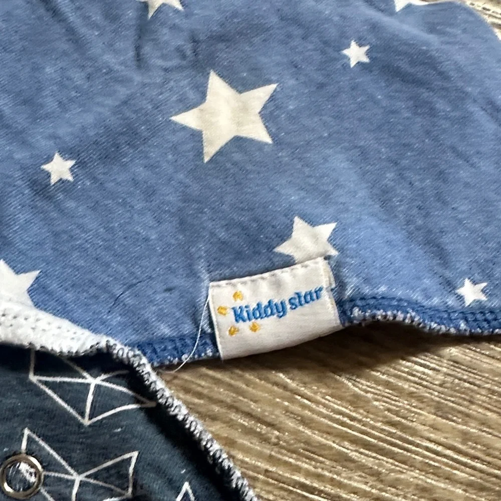 Stylish Kids Bandana Bib Set - Blue, Gray, and Navy